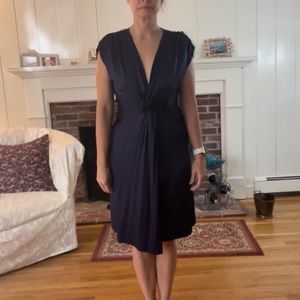 Mango Going Out Dress in Navy Blue